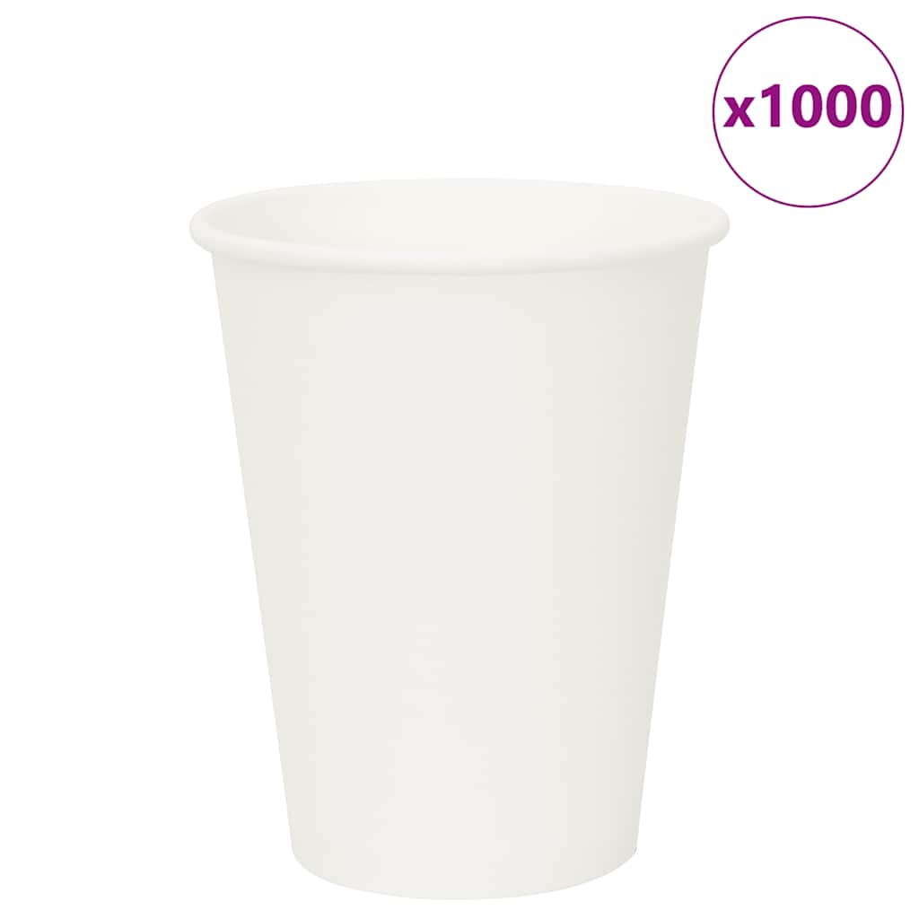 Vidaxl -Papierkaffeetassen 1000 Stcs 12oz 300 ml Weiß