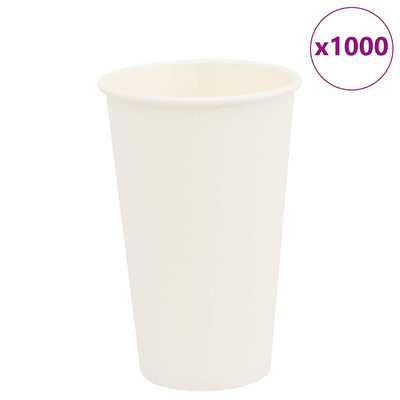 Vidaxl Papier Kaffeetassen 1000 St 16oz 400 ml Weiß