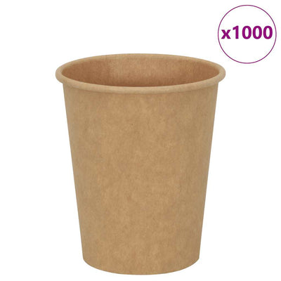 Vidaxl -Papierkaffeetassen 1000 Stcs 8oz 200 ml Braun