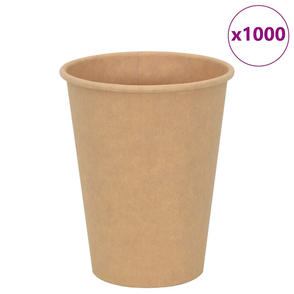 Vidaxl -Papierkaffeetassen 1000 Stcs 12oz 300 ml Braun