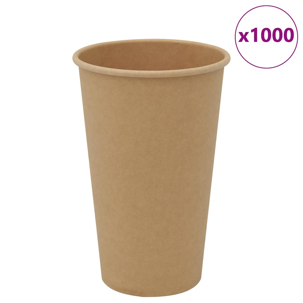 Vidaxl -Papierkaffeetassen 1000 St 16oz 400 ml Braun