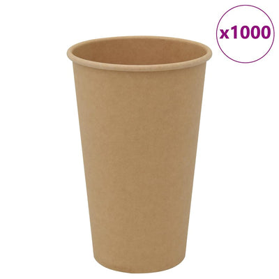 Vidaxl -Papierkaffeetassen 1000 St 16oz 400 ml Braun