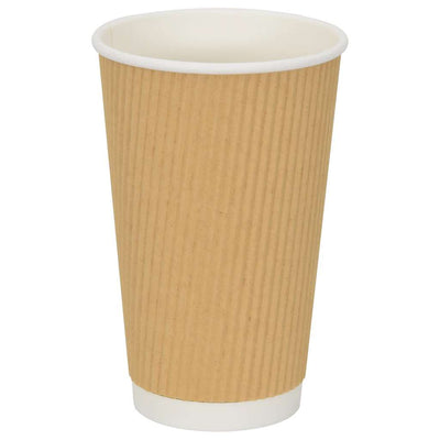 Vidaxl Papier Kaffeetassen 500 St 16oz 400 ml Braun