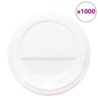 Vidaxl Papier Kaffee Tasse Lods Ø80 mm 8oz 1000 St Plastik weiß