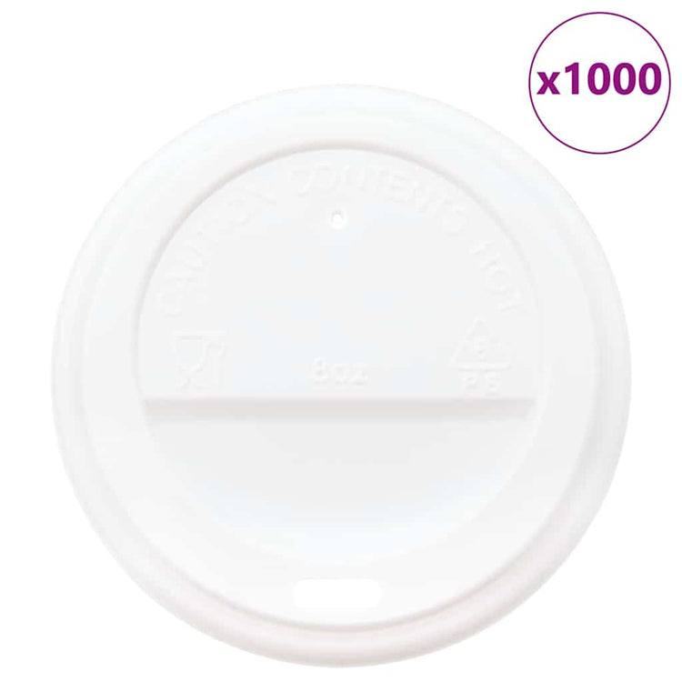 Vidaxl Papier Kaffee Tasse Lods Ø80 mm 8oz 1000 St Plastik weiß