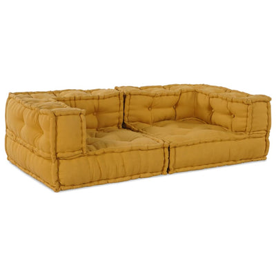 VidaXL 2-Sitzer-Modulsofa 140x70x36 Stoff gelb
