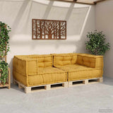 VidaXL 2-Sitzer-Modulsofa 140x70x36 Stoff gelb - afbeelding 3