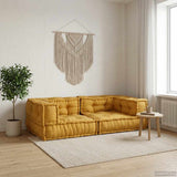 VidaXL 2-Sitzer-Modulsofa 140x70x36 Stoff gelb - afbeelding 1
