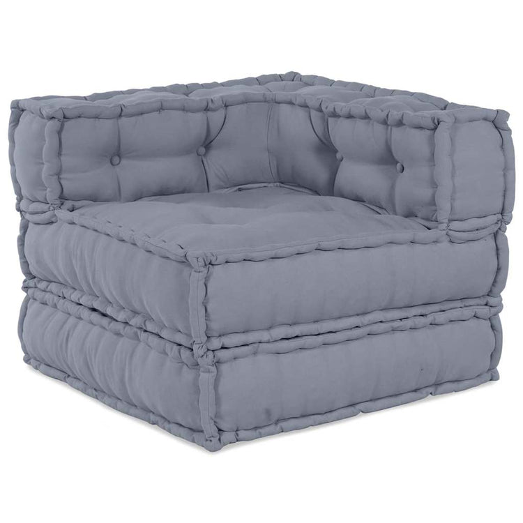 Vidaxl modulares Ecksofa grau 70 x 70 x 56 cm Stoff
