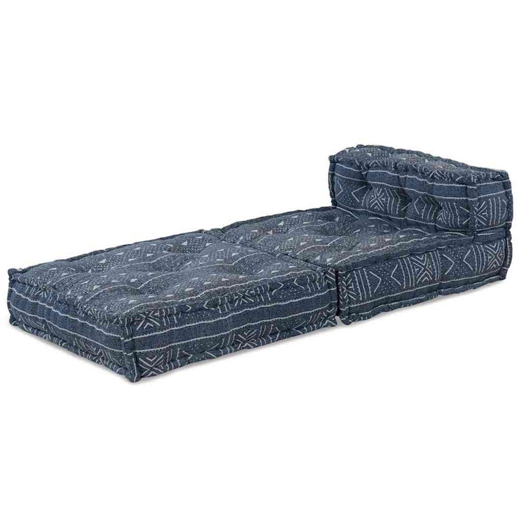 VidaXL modulares Sofa mit Indigodruck, 70 x 70 x 56 cm, Stoff
