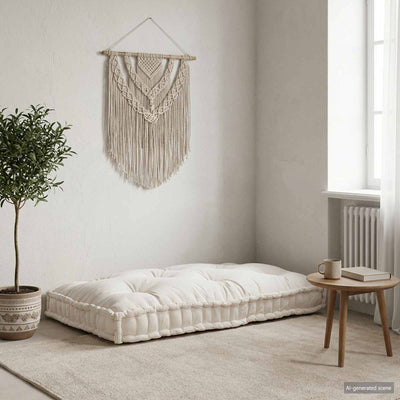 VidaXL modulares Sofa creme 120 x 80 x 12 cm Stoff
