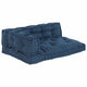 VidaXL Modulsofa 3 Stk. Indigo 120 x 80 x 38 cm Stoff