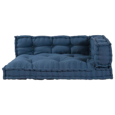 VidaXL Modulsofa 3 Stk. Indigo 120 x 80 x 38 cm Stoff
