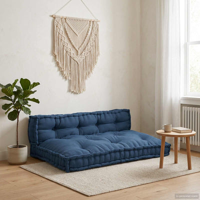 VidaXL Modulsofa 2 Stk. Indigo 120 x 80 x 38 cm Stoff