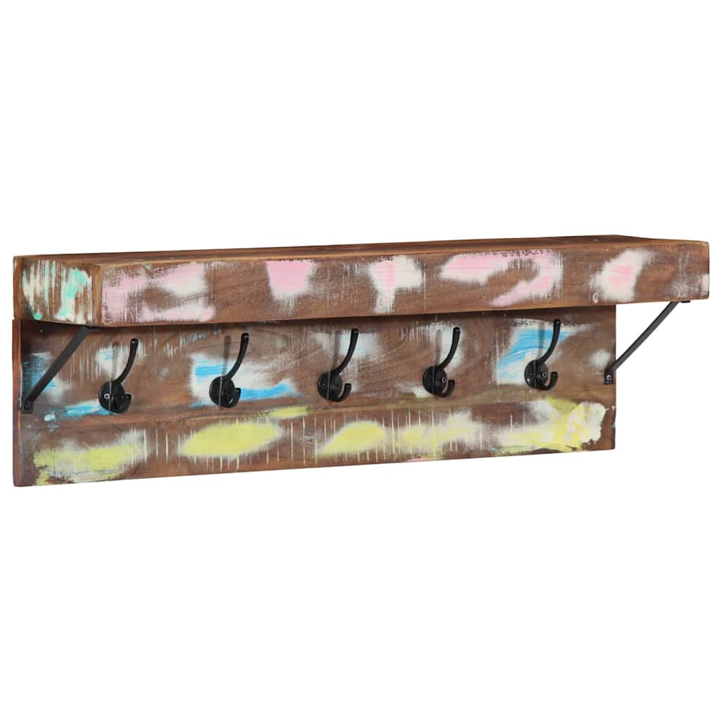 Vidaxx Garderobenständer mit Ablage braun 73 x 19 x 23 cm aus massivem Recyclingholz