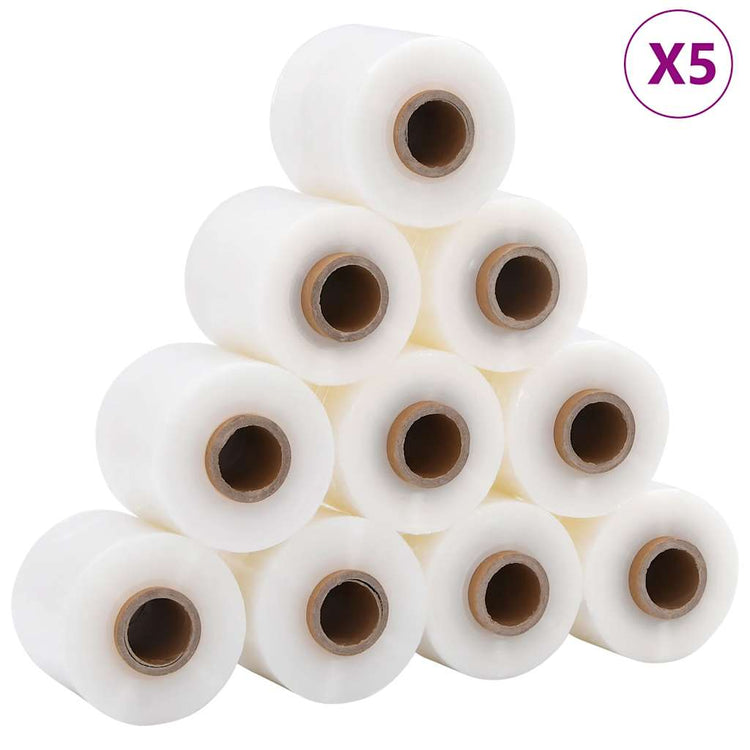VidaXL Stretchfolien 50 Stück transparent 23 µm 10 cm x 150 m