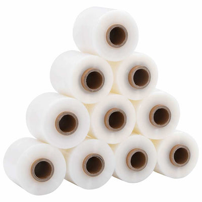 VidaXL Stretchfolien 10 Stück transparent 23 µm 10 cm x 300 m