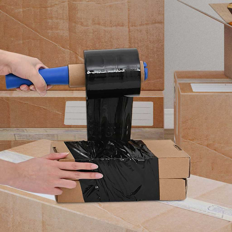 VidaXL Stretchfolien 50 Stück schwarz 23 µm 10 cm x 150 m