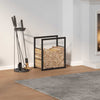 Vidaxx Kaminholzregal 55x30x61 cm Stahl schwarz