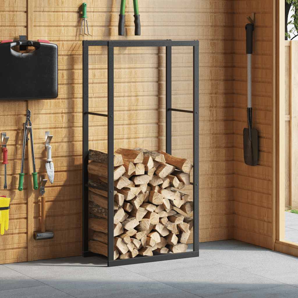 Vidaxx Kaminholzregal 55x30x116 cm Stahl schwarz