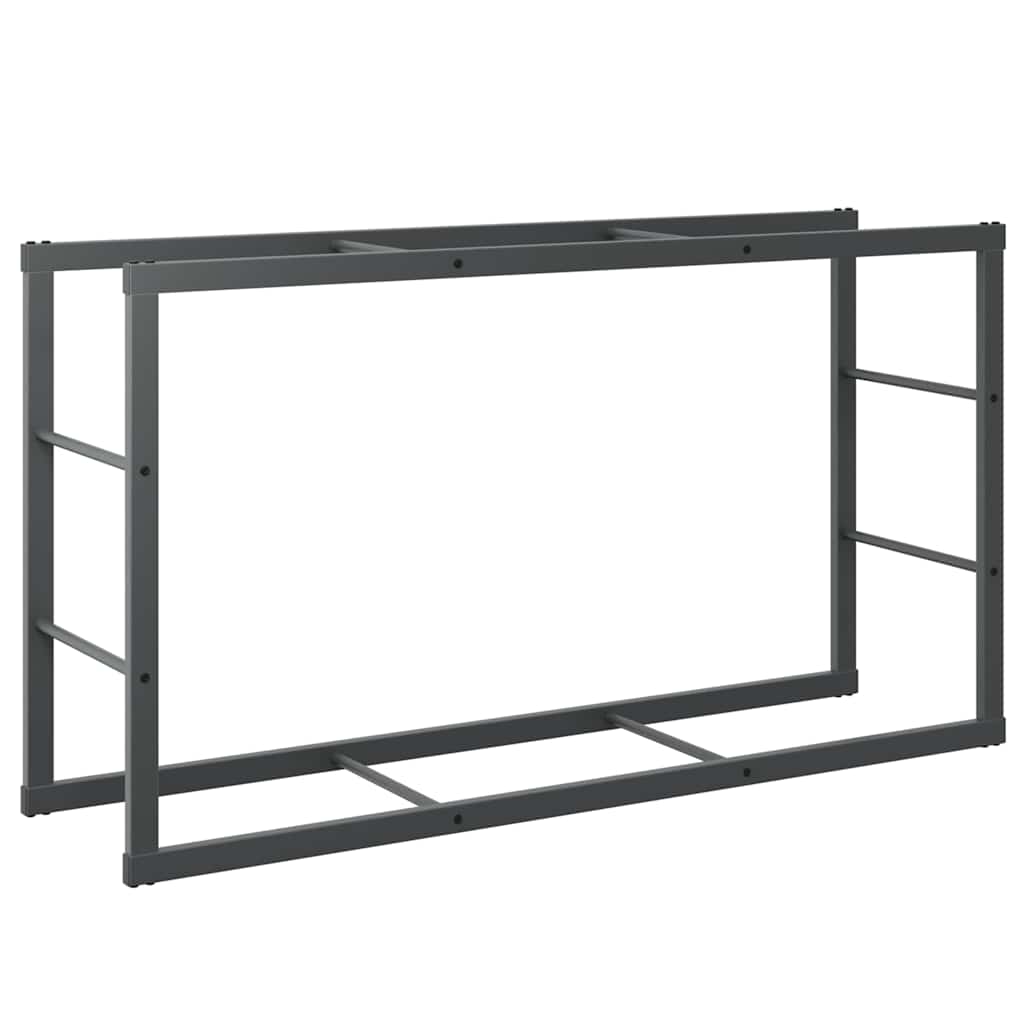 Vidaxx Kaminholzregal 110x30x61 cm Stahl schwarz