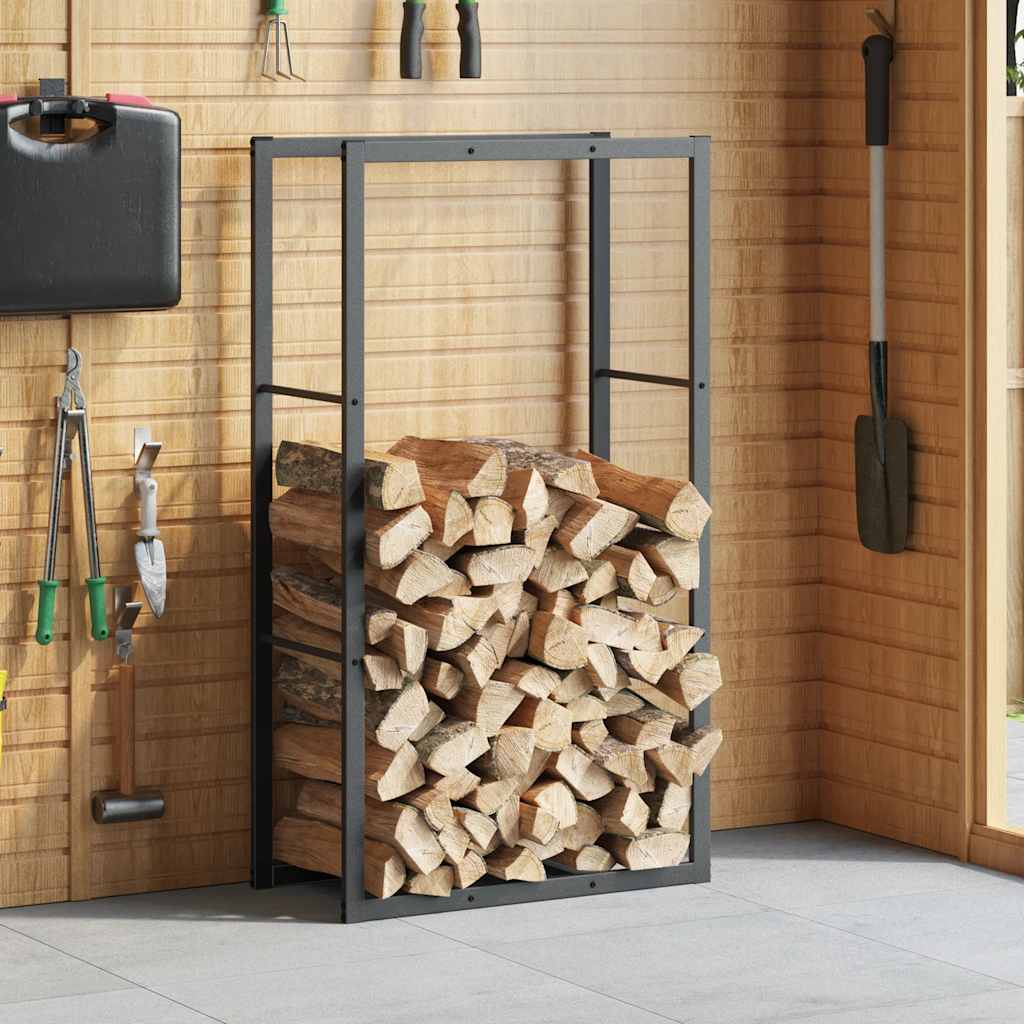 Vidaxx Kaminholzregal 110x30x61 cm Stahl schwarz