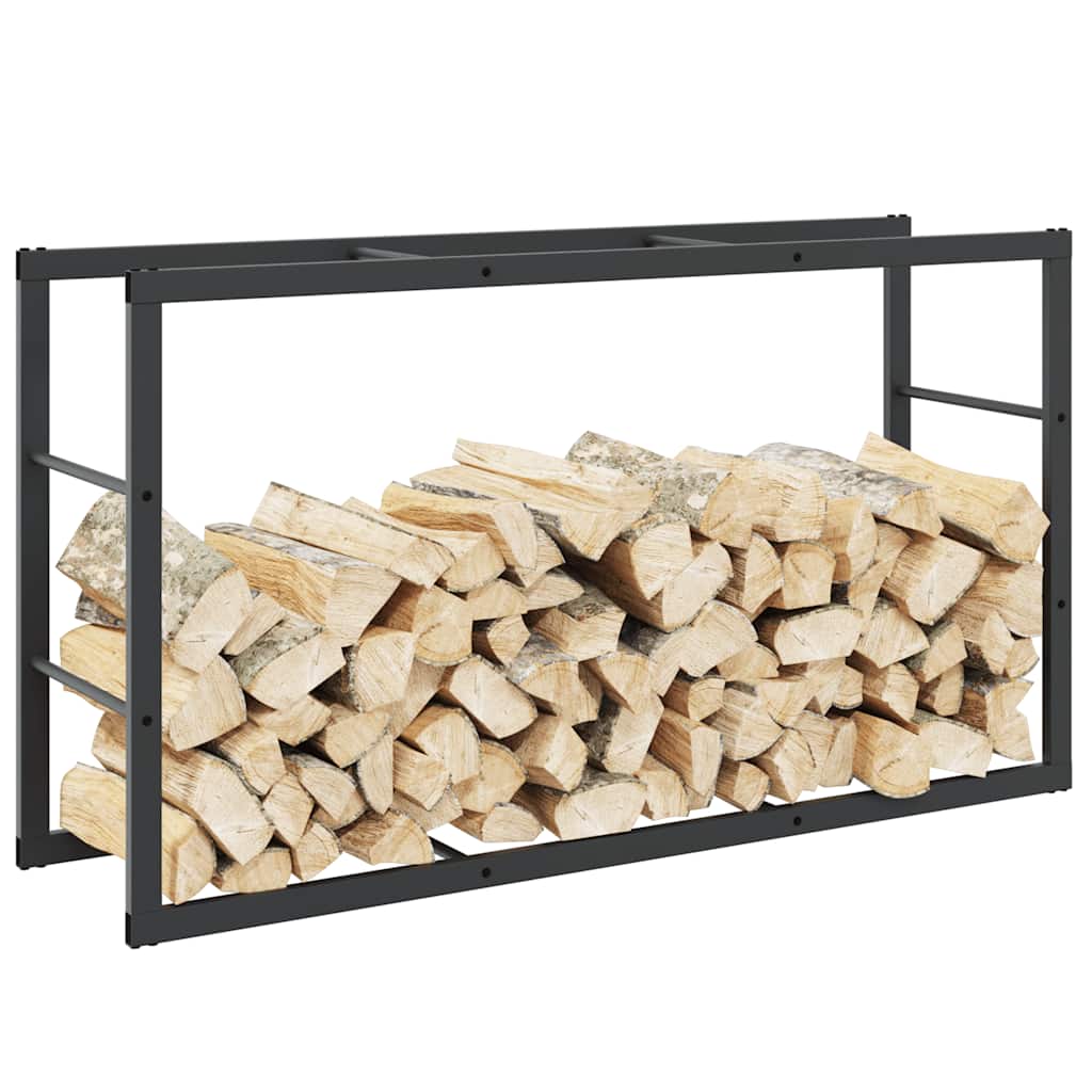 Vidaxx Kaminholzregal 110x30x61 cm Stahl schwarz