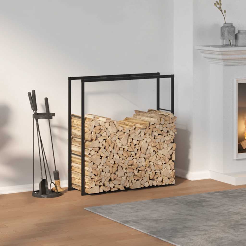 Vidaxx Kaminholzregal 110x30x116 cm Stahl schwarz