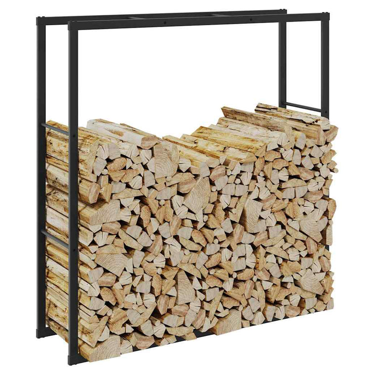 Vidaxx Kaminholzregal 110x30x116 cm Stahl schwarz