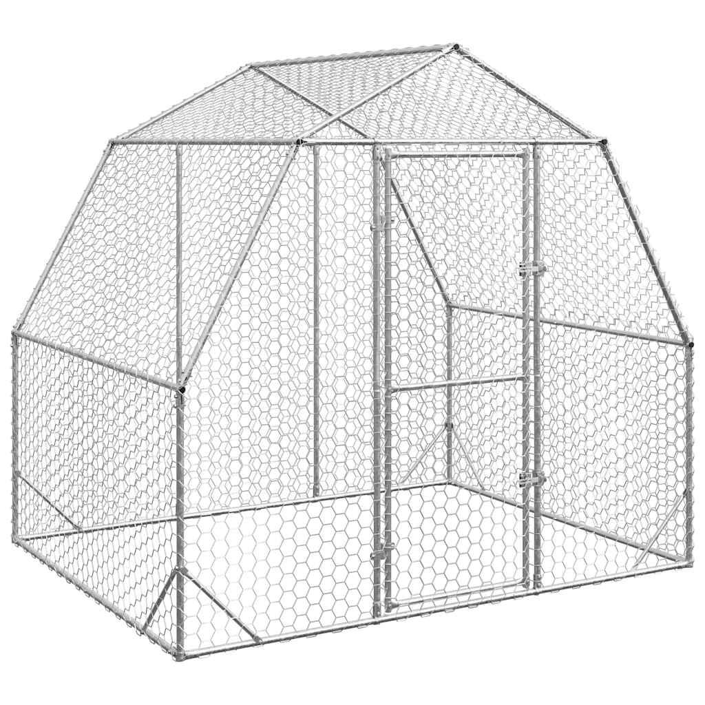 Vidaxl Chicken Run 2,5x2x2,25 m verzinkter Stahl