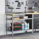 Vidaxxl Arbeitstisch mit Ablage grau 100 x 55 x 85 cm pulverbeschichteter Stahl
