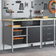 VidaXL Werkbank mit Schublade mit Regal schwarz und grau 100 x 55 x 85 cm