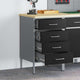 Vidaxxl Werkbank mit Schublade mit Stauraum Schwarz und Grau 50 x 55 x 85 cm
