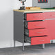 VidaXL Werkbank Rot und Grau 50 x 55 x 85 cm, Holzwerkstoff und Stahl