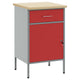 VidaXL Werkbank Rot und Grau 50 x 55 x 85 cm, Holzwerkstoff und Stahl