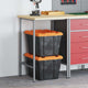 Vidaxx Ecktisch grau 55 x 55 x 85 cm Stahl und Holzwerkstoff