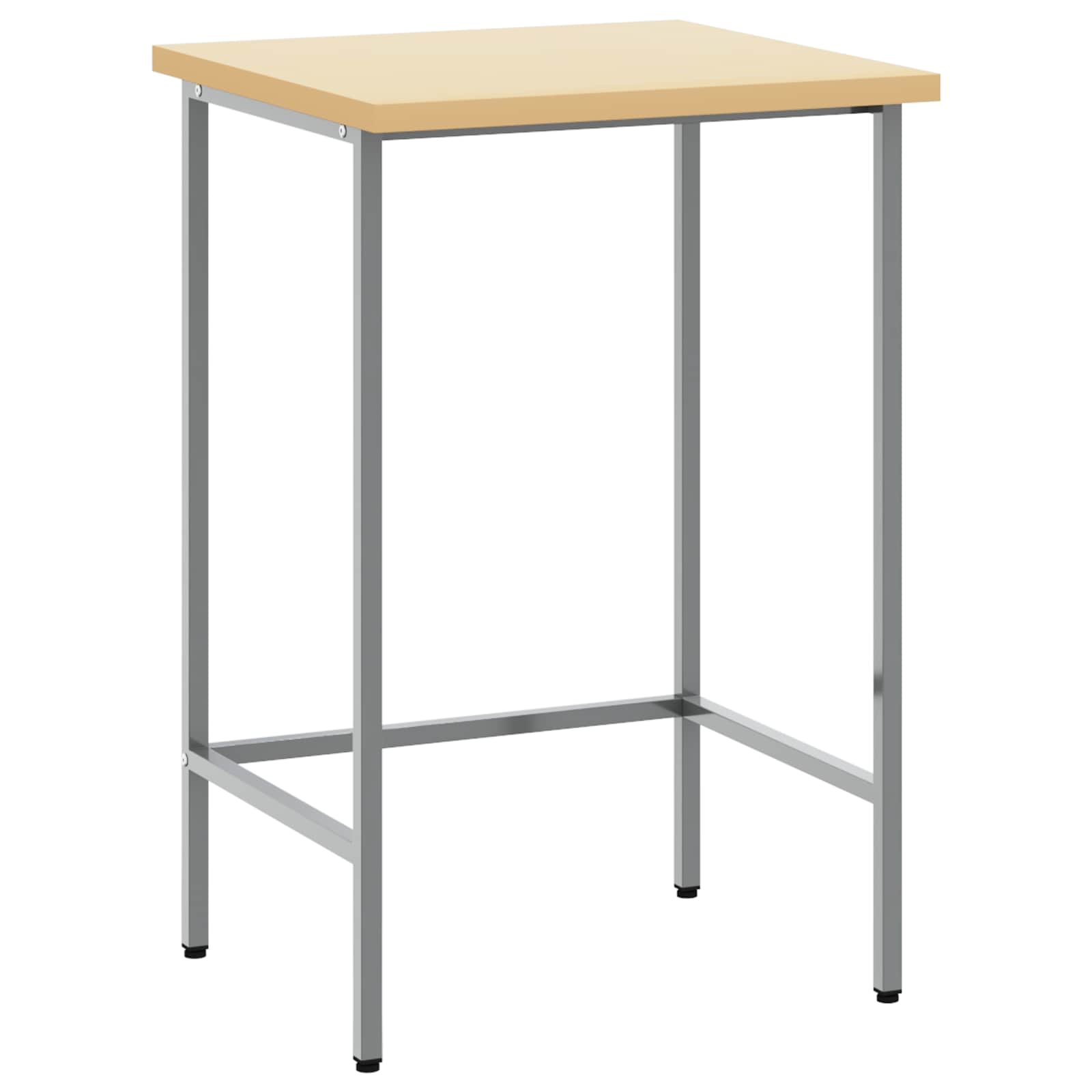 Vidaxx Ecktisch grau 55 x 55 x 85 cm Stahl und Holzwerkstoff