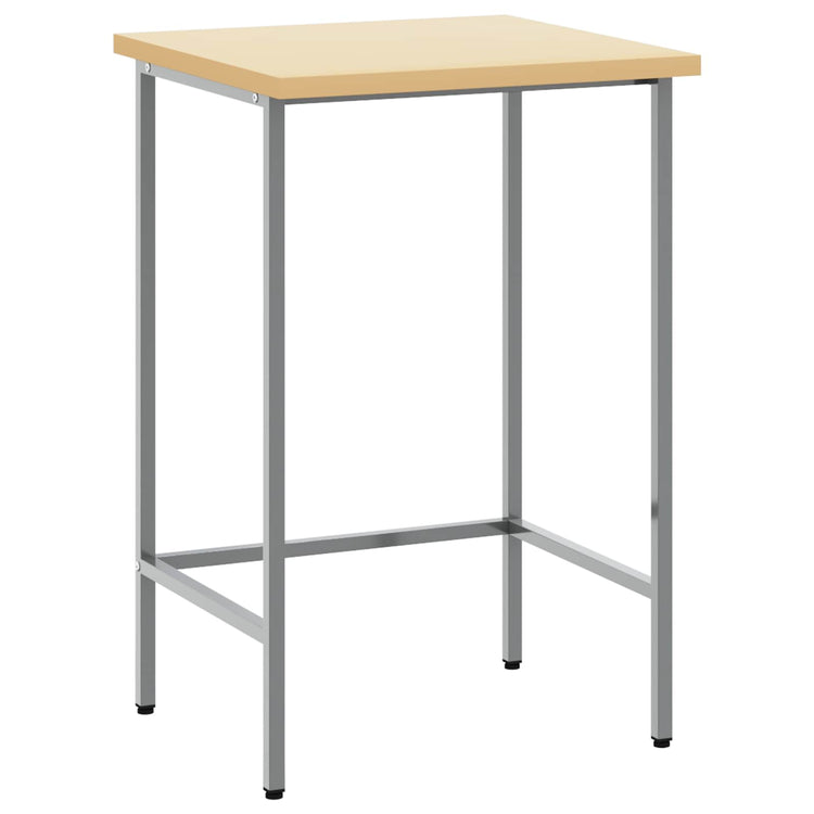 Vidaxx Ecktisch grau 55 x 55 x 85 cm Stahl und Holzwerkstoff