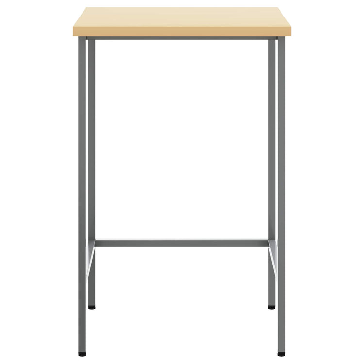 Vidaxx Ecktisch grau 55 x 55 x 85 cm Stahl und Holzwerkstoff