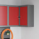 Vidaxxl Werkzeugschrank mit Regal rot und grau 55 x 55 x 55 cm
