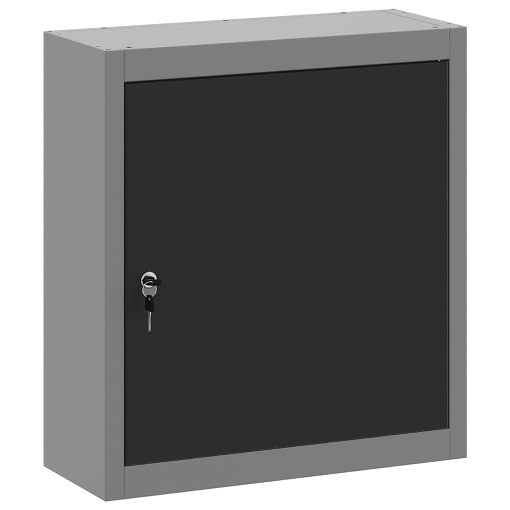 Vidaxxl Werkzeugschrank mit Regal schwarz und grau 50 x 20 x 55 cm