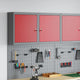 Vidaxx Werkzeugschrank mit Regal rot und grau 50 x 20 x 55 cm