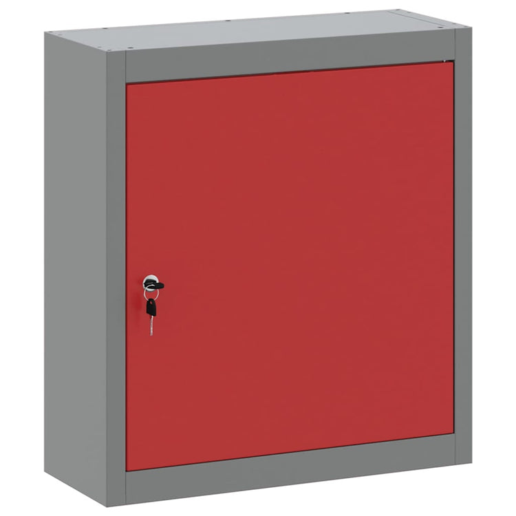 Vidaxx Werkzeugschrank mit Regal rot und grau 50 x 20 x 55 cm