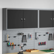 Vidaxxl Werkzeugschrank mit Regal schwarz und grau 50 x 20 x 55 cm - afbeelding 1