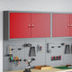 Vidaxx Werkzeugschrank mit Regal rot und grau 50 x 20 x 55 cm
