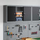 Vidaxxl Werkzeugschrank mit Regal schwarz und grau 50 x 20 x 55 cm