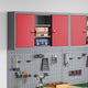 Vidaxxl Werkzeugschrank mit Regal rot und grau 50 x 20 x 55 cm
