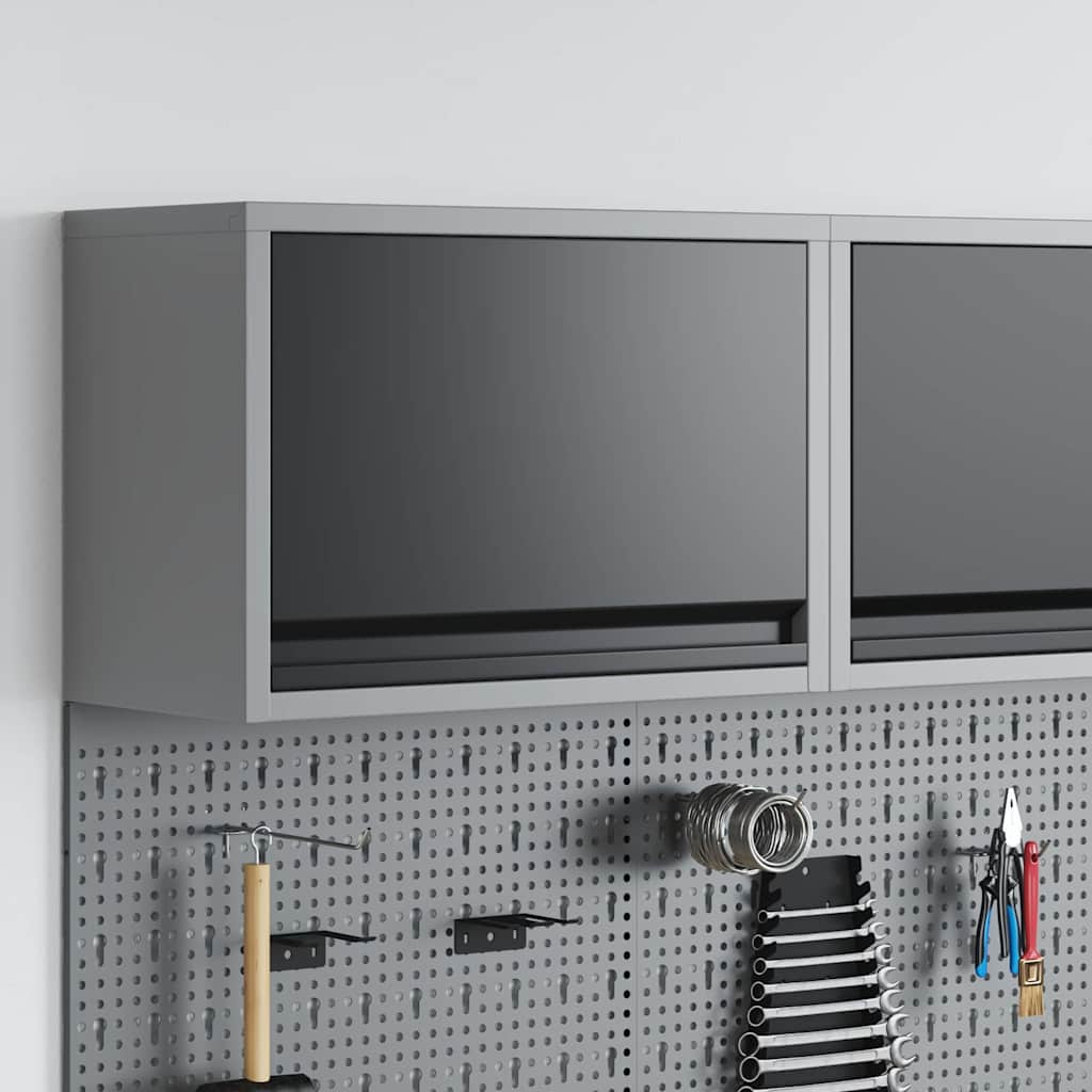 Vidaxx Werkzeugschrank mit Stauraum Schwarz und Grau 50 x 25 x 35 cm