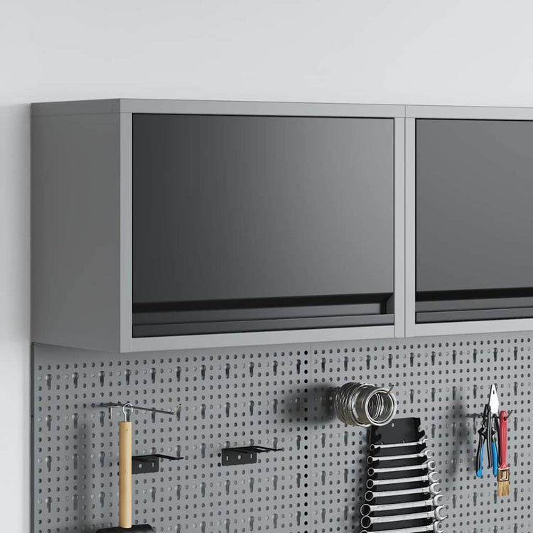 Vidaxx Werkzeugschrank mit Stauraum Schwarz und Grau 50 x 25 x 35 cm