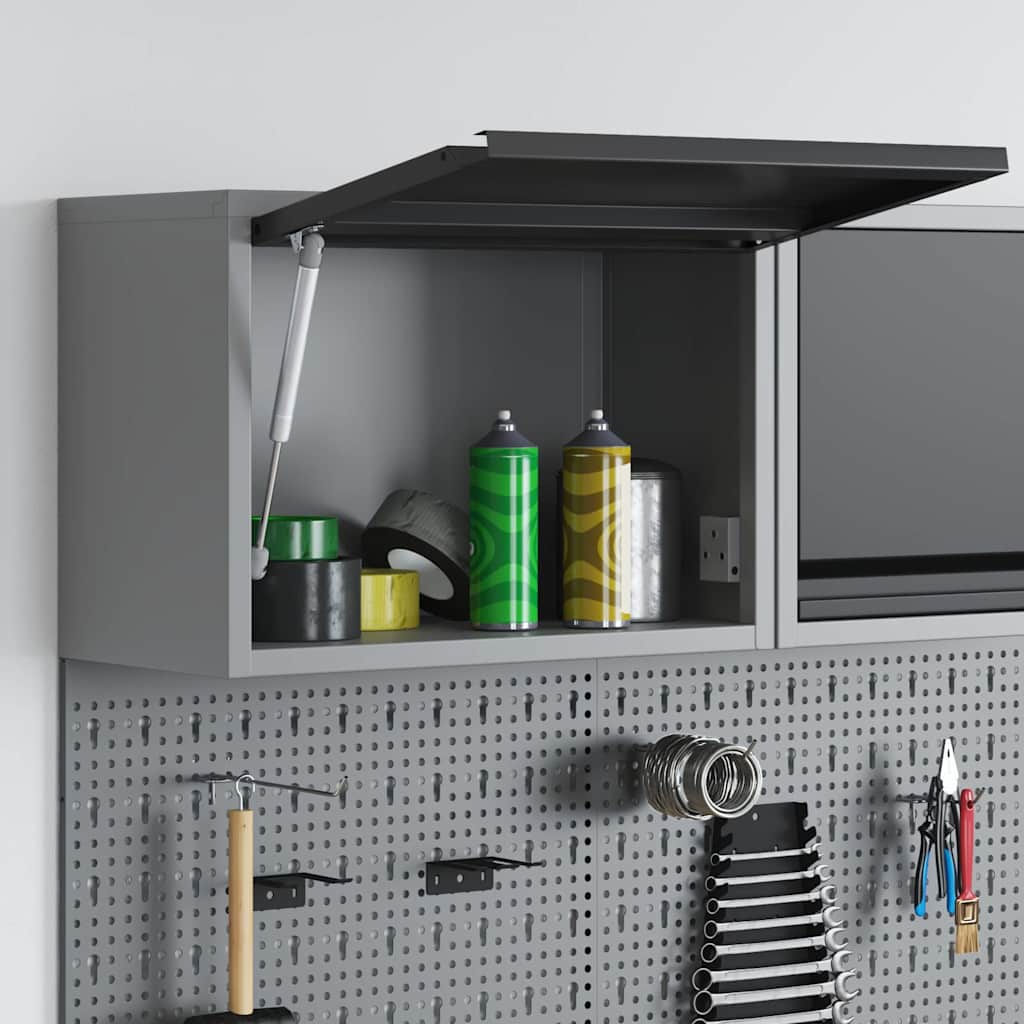 Vidaxx Werkzeugschrank mit Stauraum Schwarz und Grau 50 x 25 x 35 cm